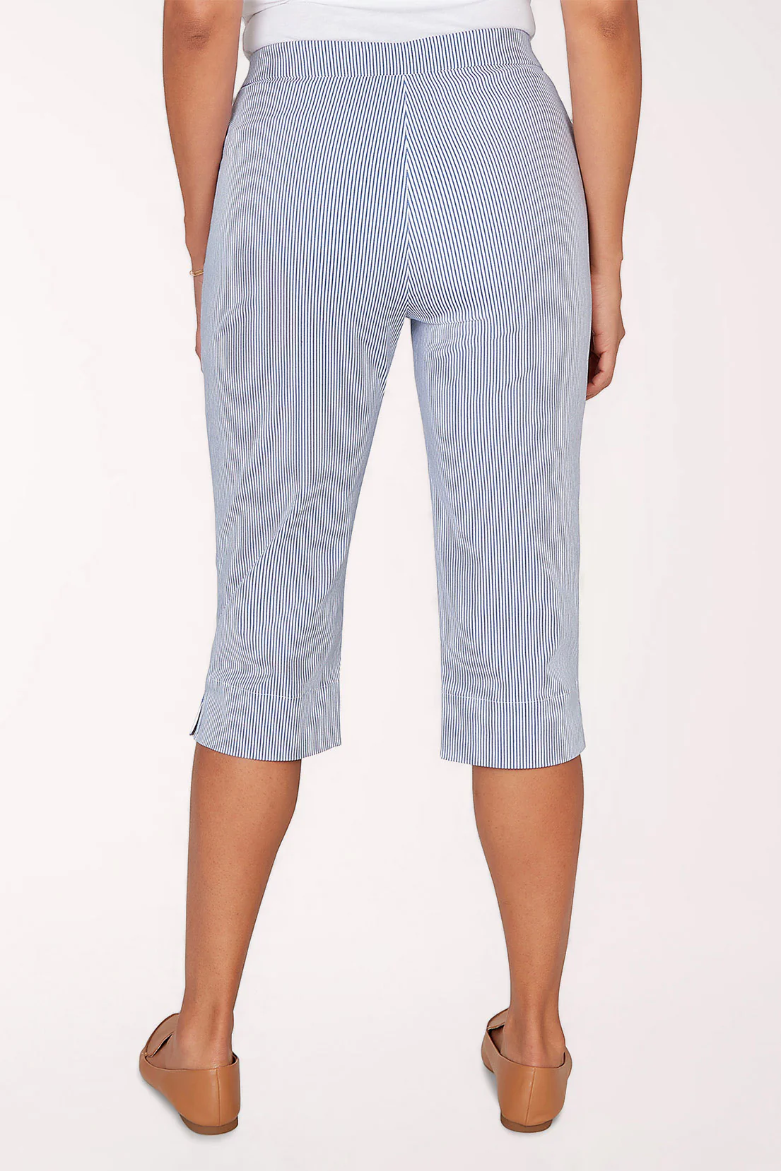 Railroad Stripe Cuffed Clamdigger Pant - Image 3