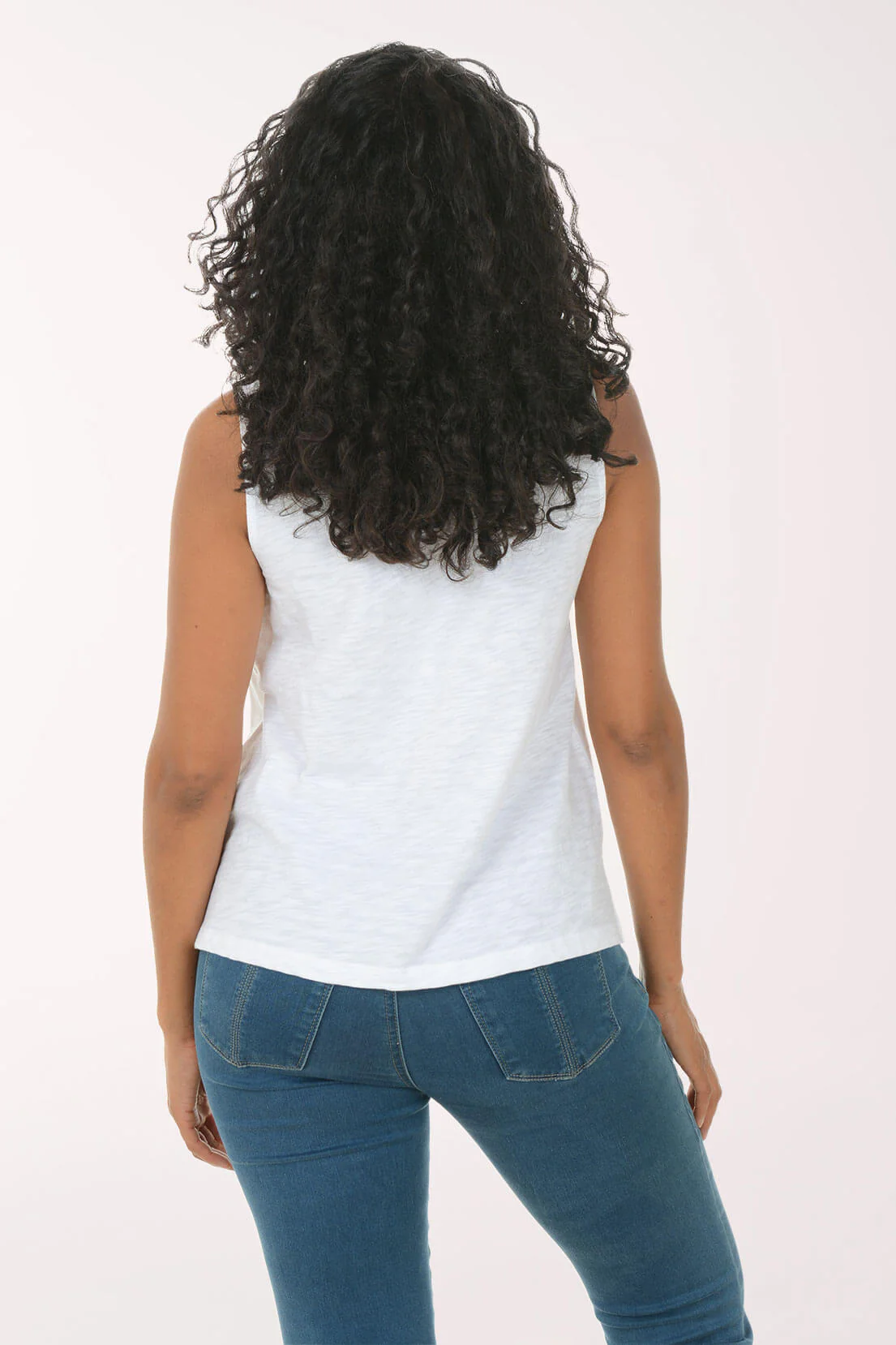 Solid 100% Cotton Crewneck Tank - Image 3