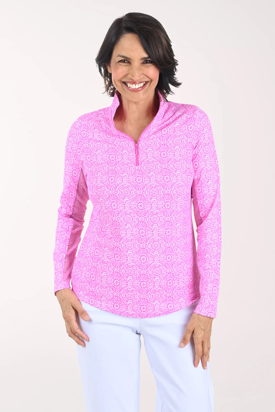 Pink Amani Medallion UPF50+ Sun Shirt