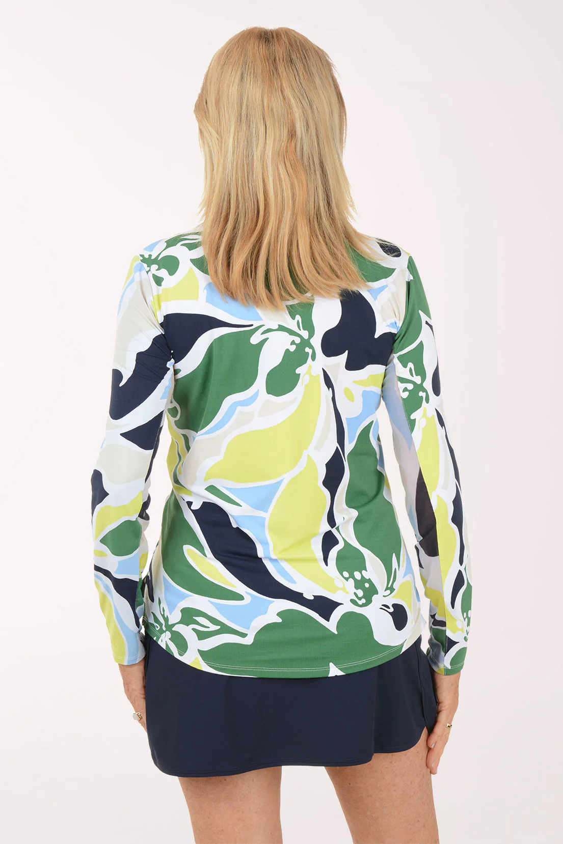 Floral Lime UPF50+ Quarter Zip Top - Image 3