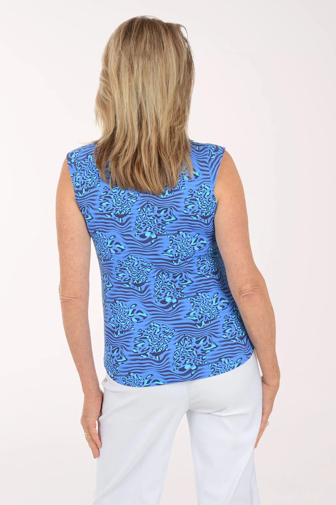 Yun Animal UPF50+ Sleeveless Polo Top - Image 3