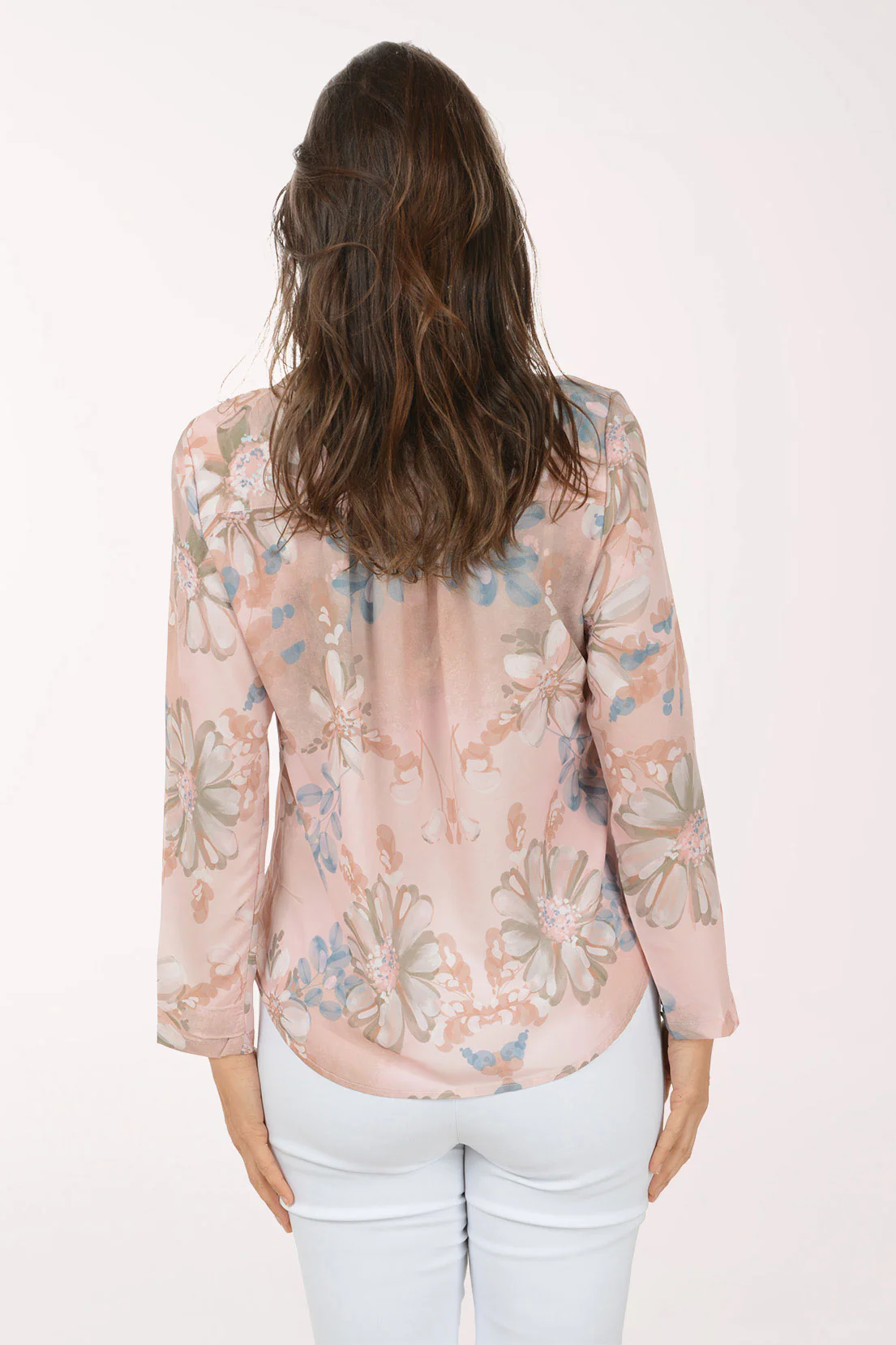 Mauve Floral Collared Blouse - Image 3