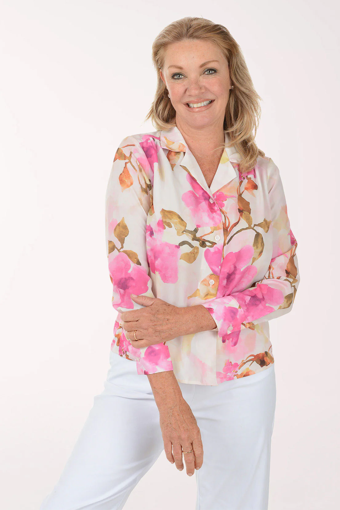 Cherry Blossoms Chiffon Shirt - Image 4