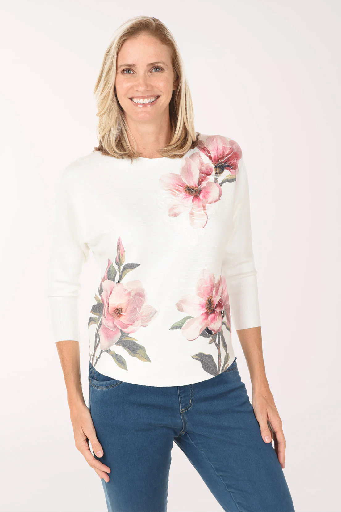 Pink Magnolia Textured Sweater