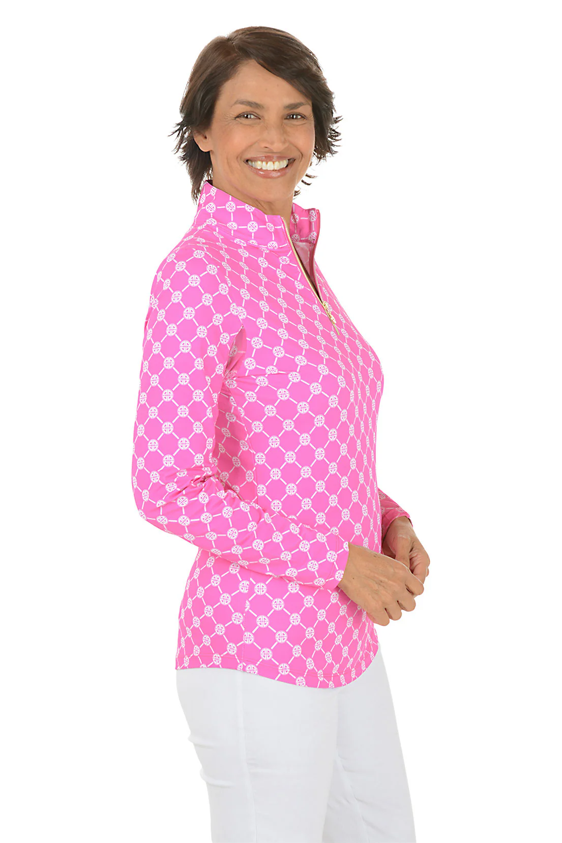 Pink Geo UPF50+ Sun Shirt - Image 2