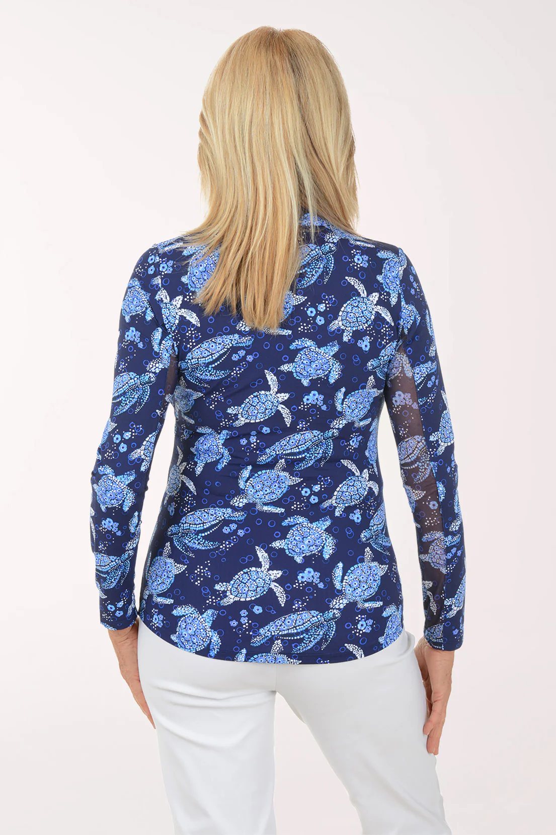 Navy Turtle UPF50+ Quarter Zip Top - Image 3