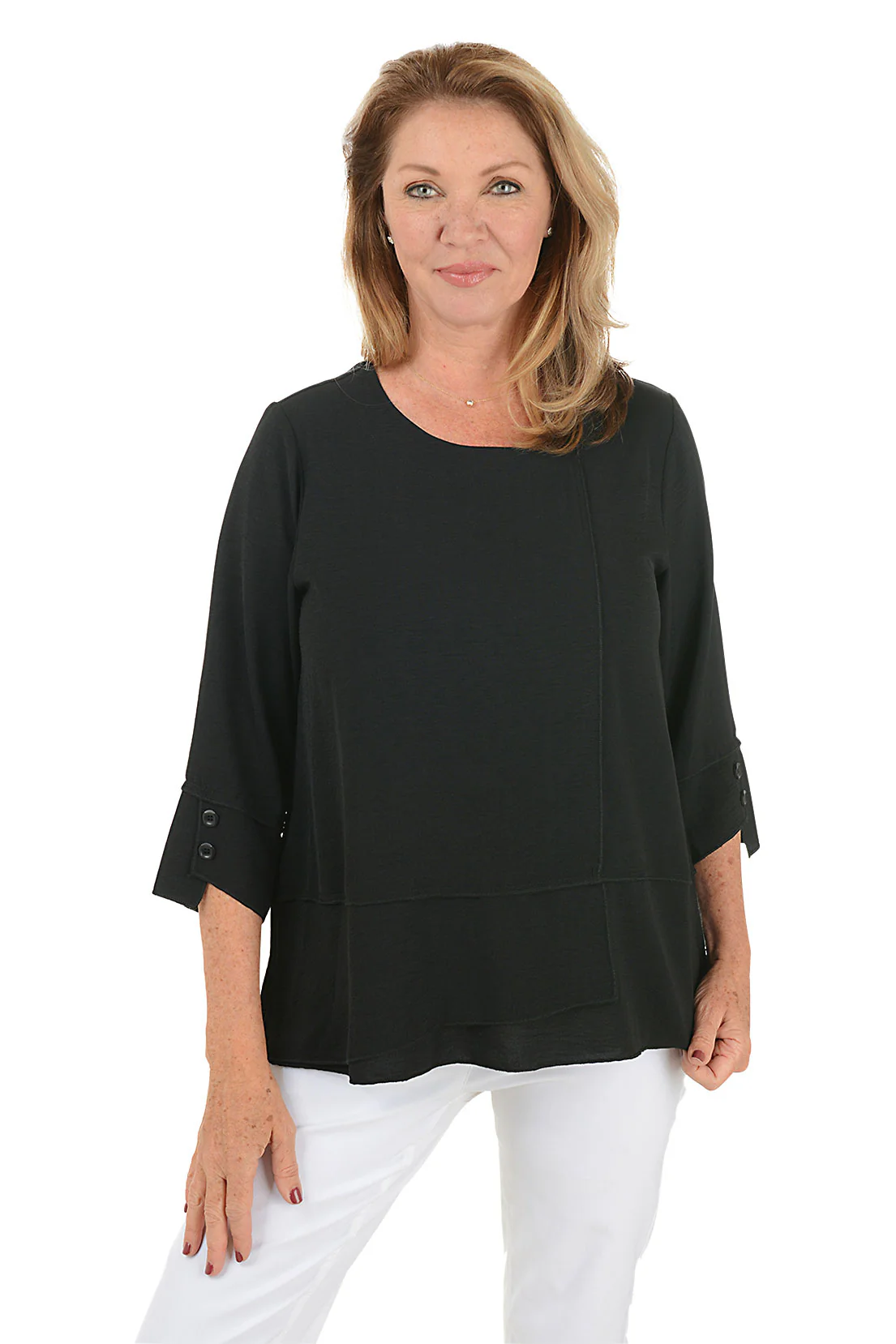 Airflow Layered Asymmetrical Blouse - Image 5