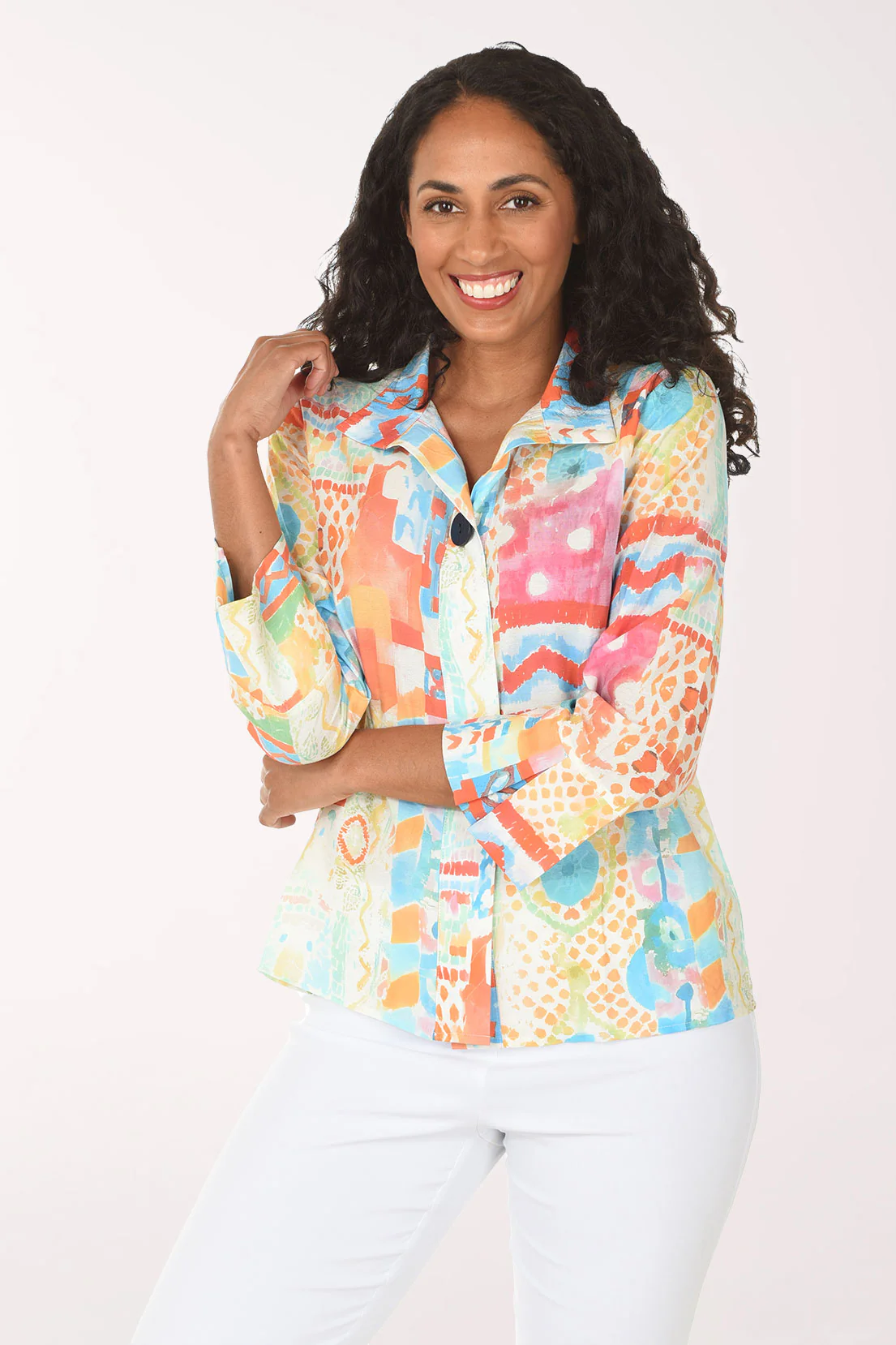 Terrazzo Button-Front Shirt