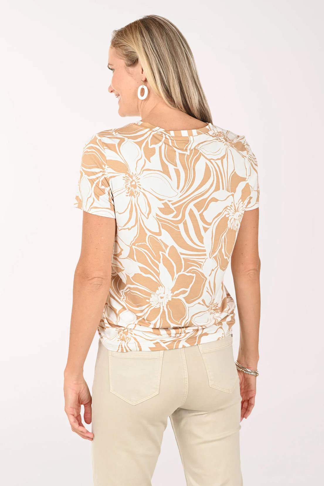 Desert Floral Side Ruched Tee - Image 3
