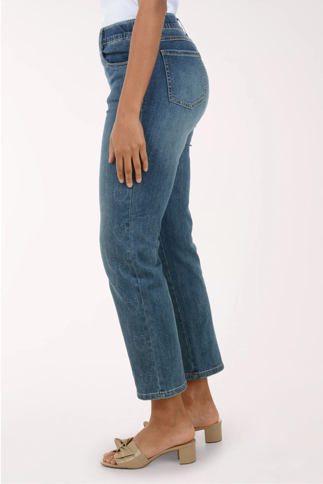 Dotted Hearts Straight Denim Pant - Image 3
