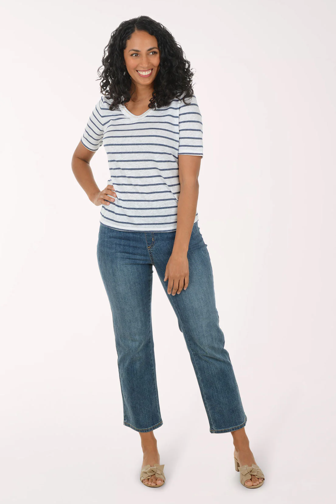 Dotted Hearts Straight Denim Pant - Image 5
