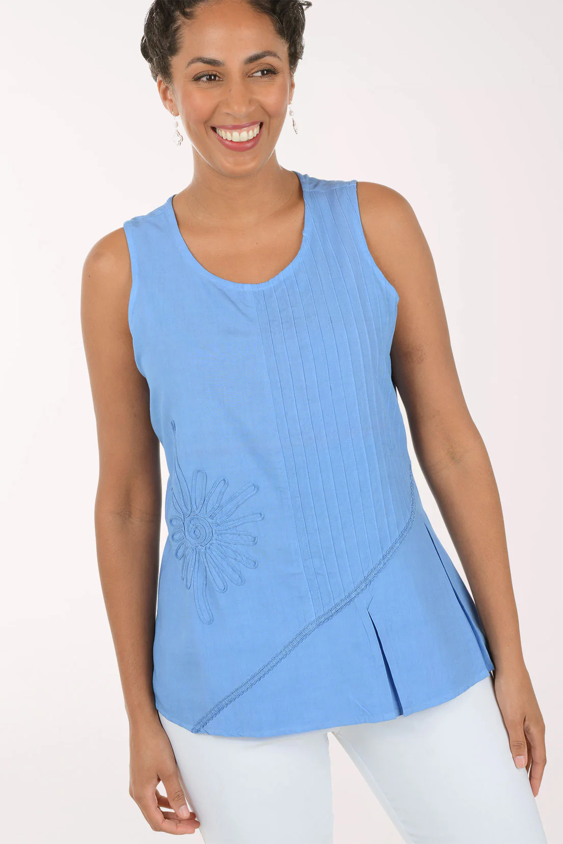 Birdie Pleated Sleeveless Tunic - Image 5