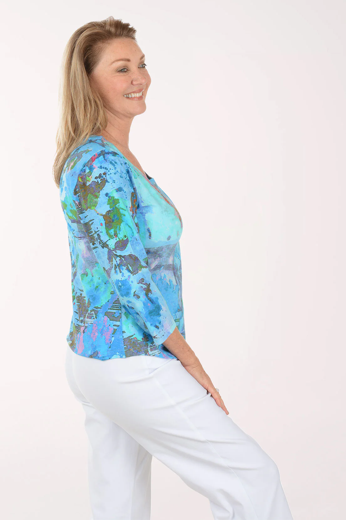 Campbell 3/4 Sleeve Knit Top - Image 2