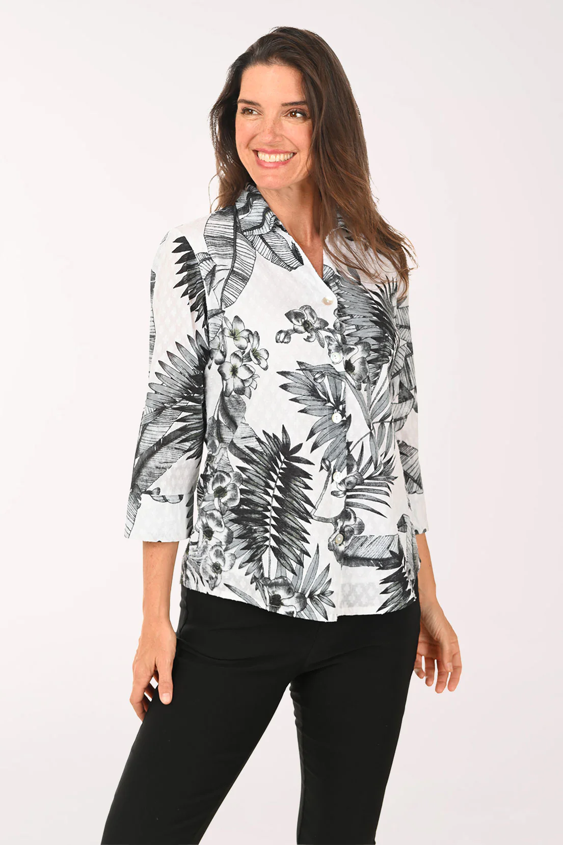 Fawn Cotton 3/4 Sleeve Shirt