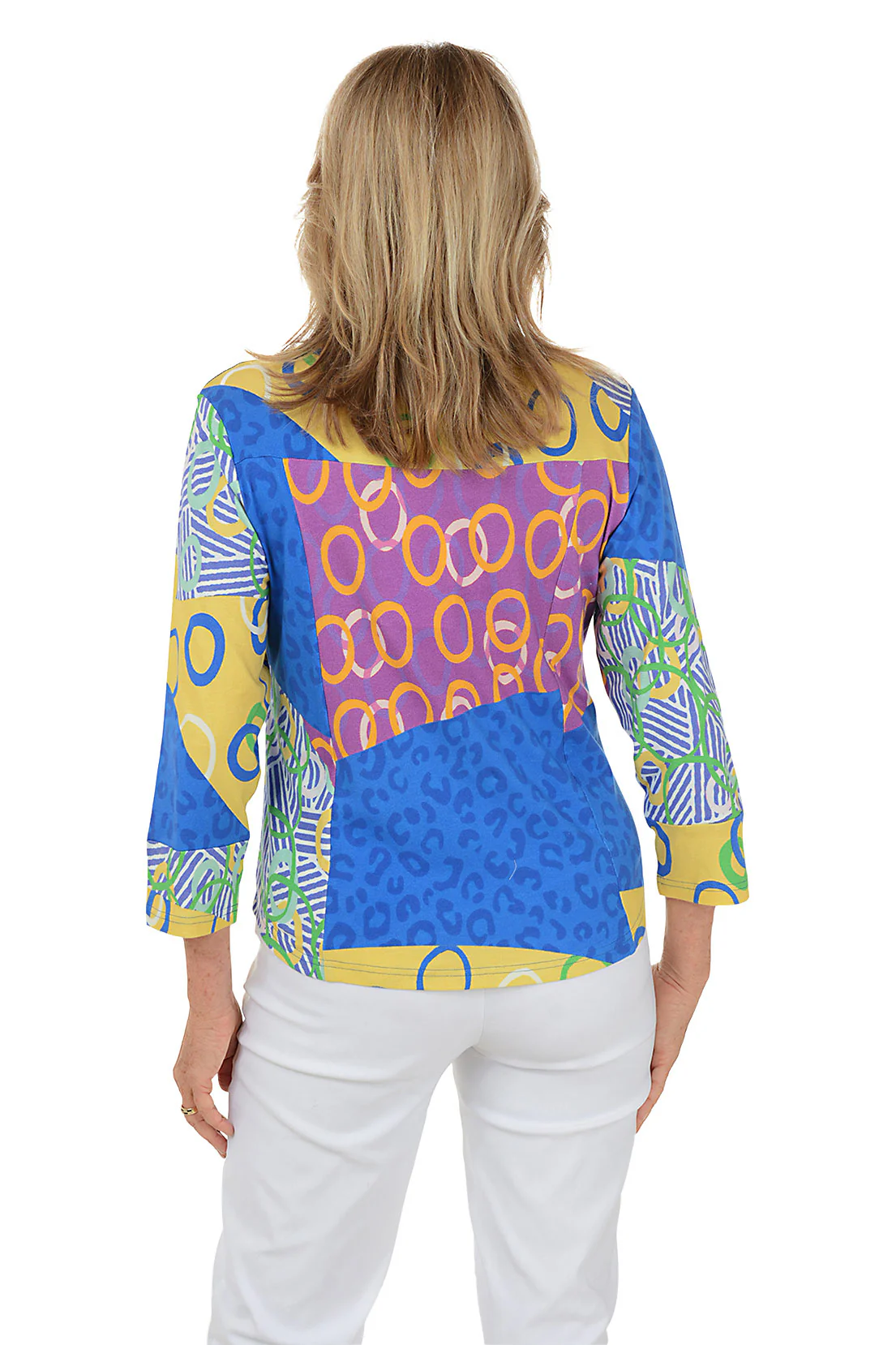 Norma Offset Button V-Neck Top - Image 3