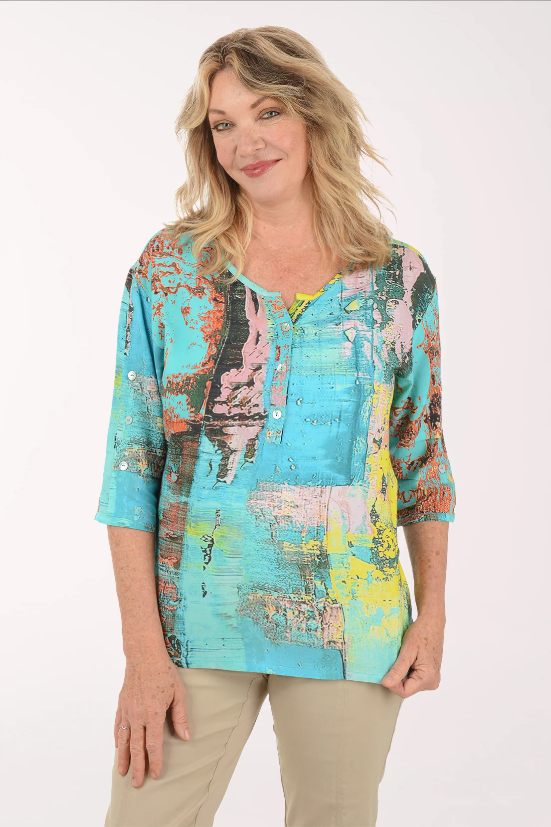 Petite Piper Pleated Sleeve Blouse - Image 2