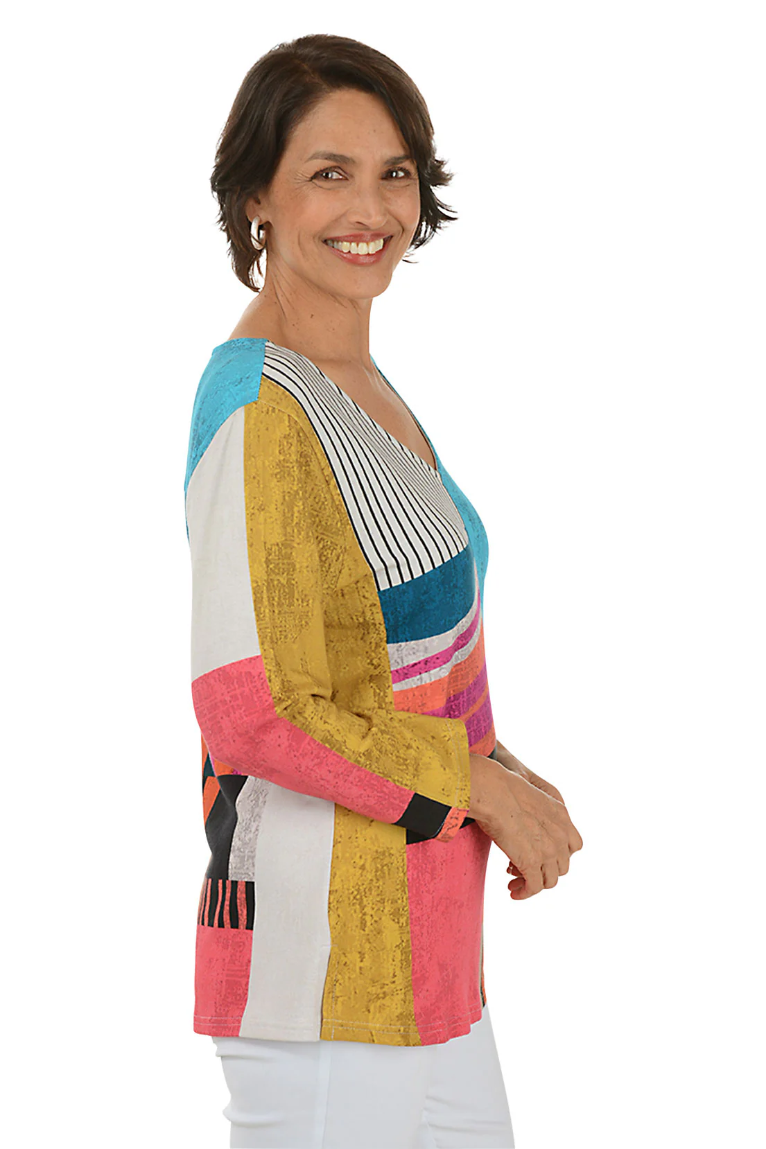 Dakota 3/4 Sleeve V-Neck Top - Image 2