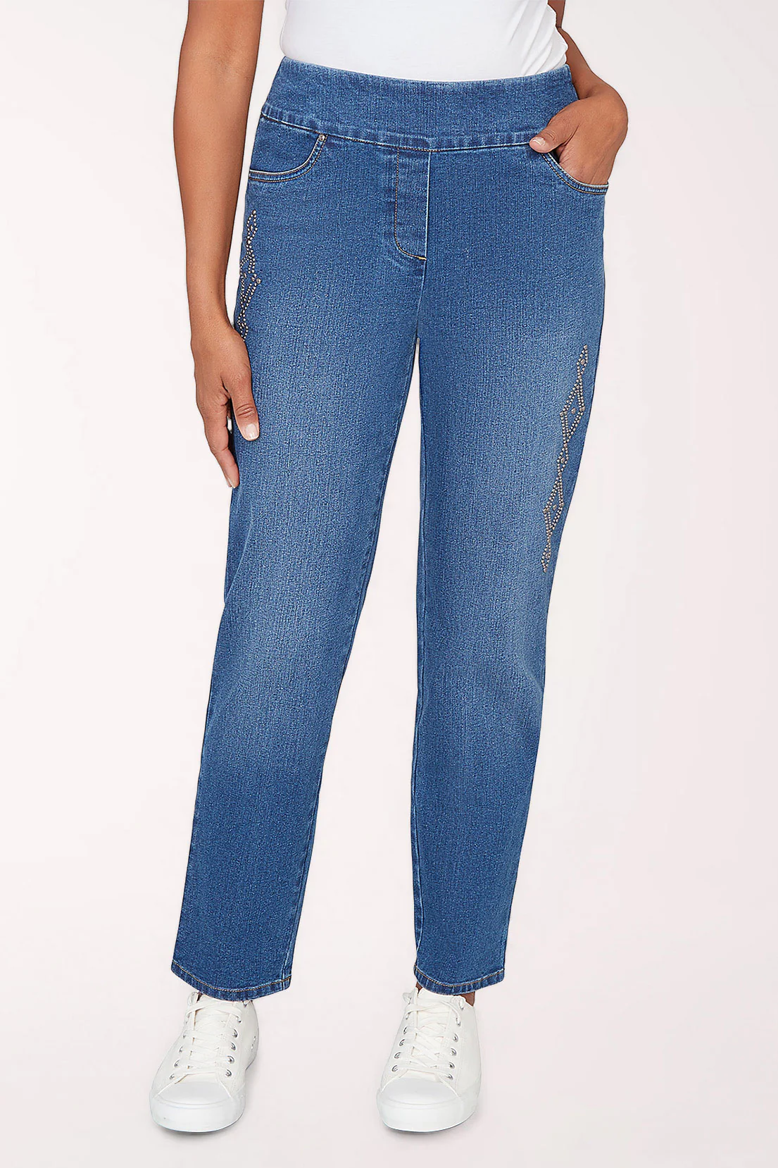 Austin Diamond Denim Short Length Pant