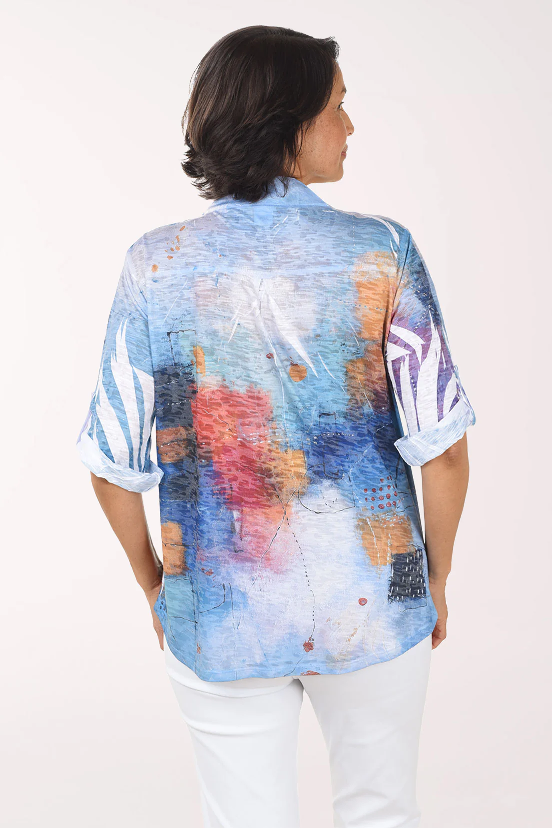 Jewel Tones High-Low Knit Top - Image 3