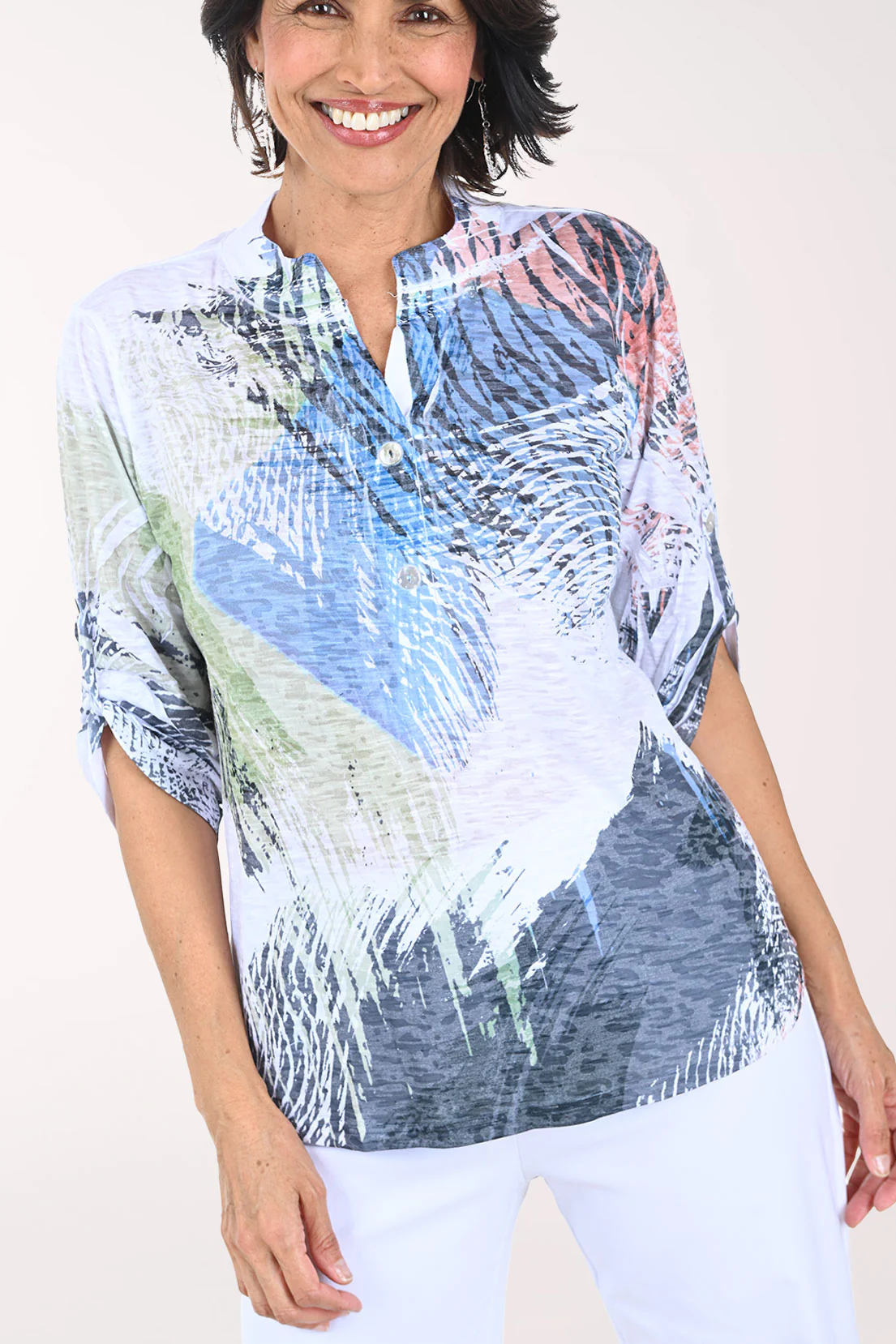 Sand Ripples High-Low Knit Top - Image 2