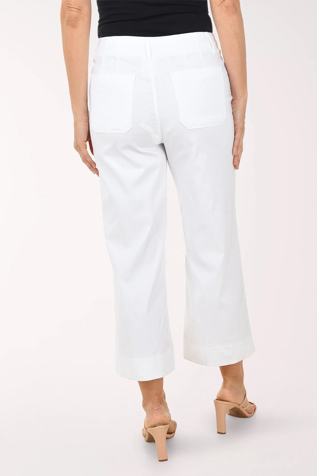 Patch Pockets Wide Leg Crop Pant - Image 4