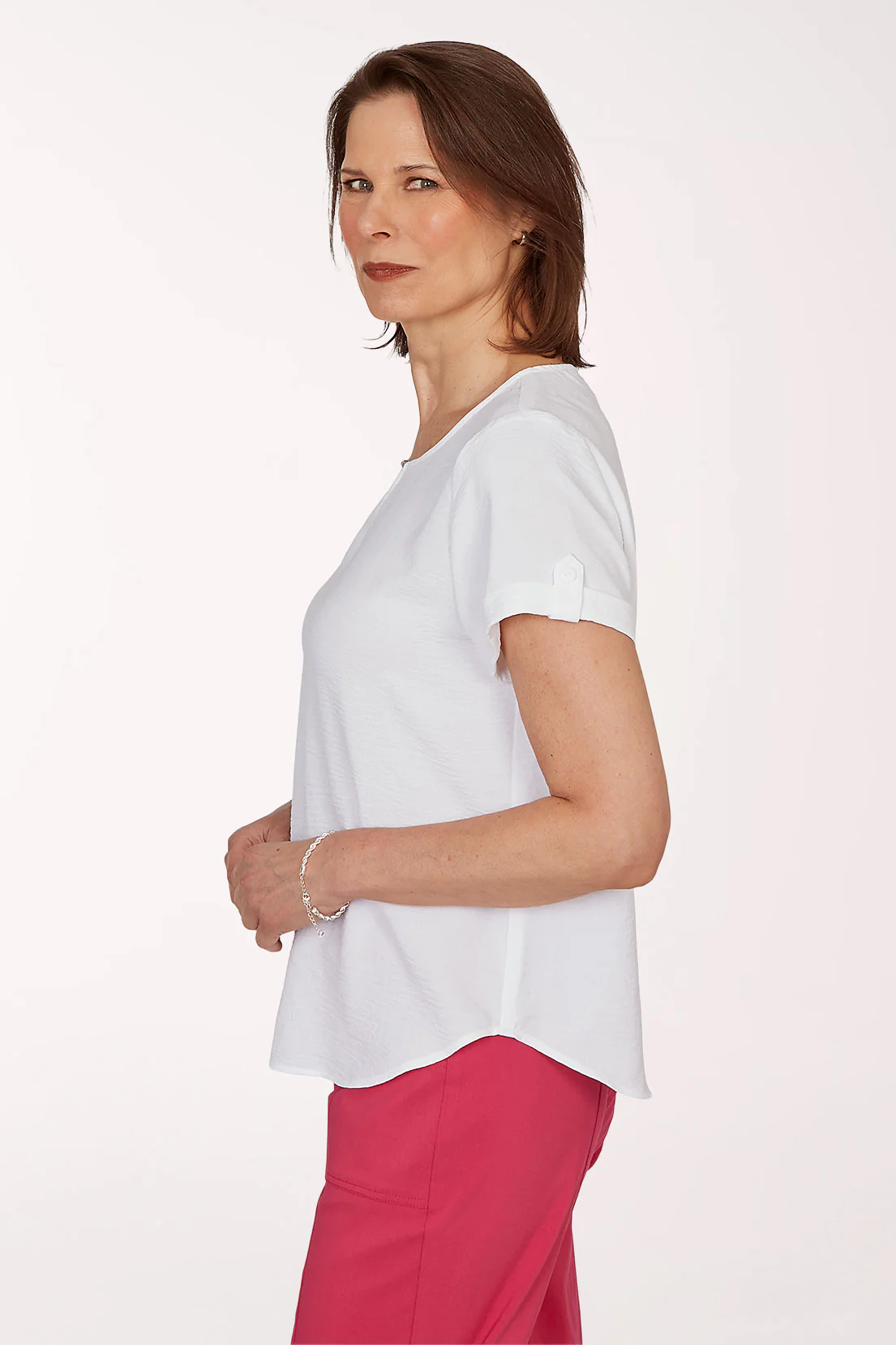 Royal Treatment Crepe Notched Neck Blouse - Image 2
