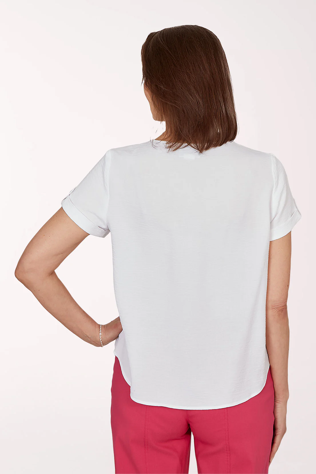 Royal Treatment Crepe Notched Neck Blouse - Image 3