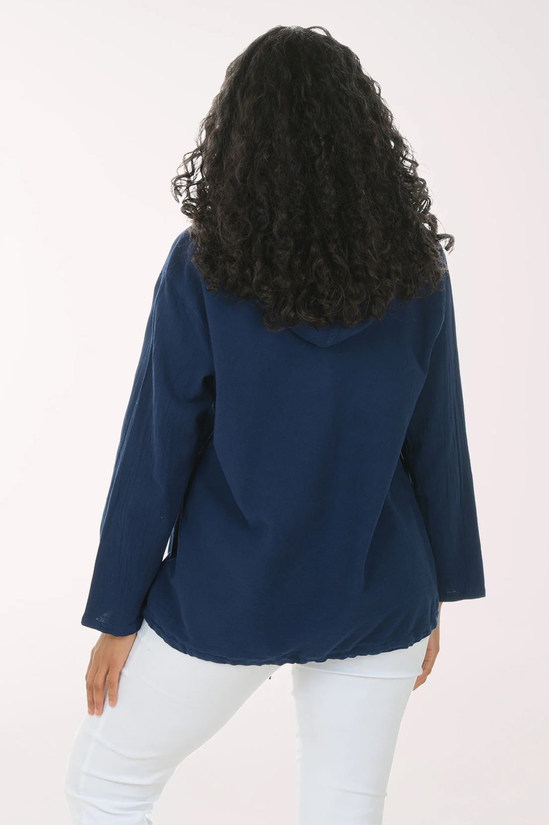 Button-Front 100% Cotton Hoodie - Image 3
