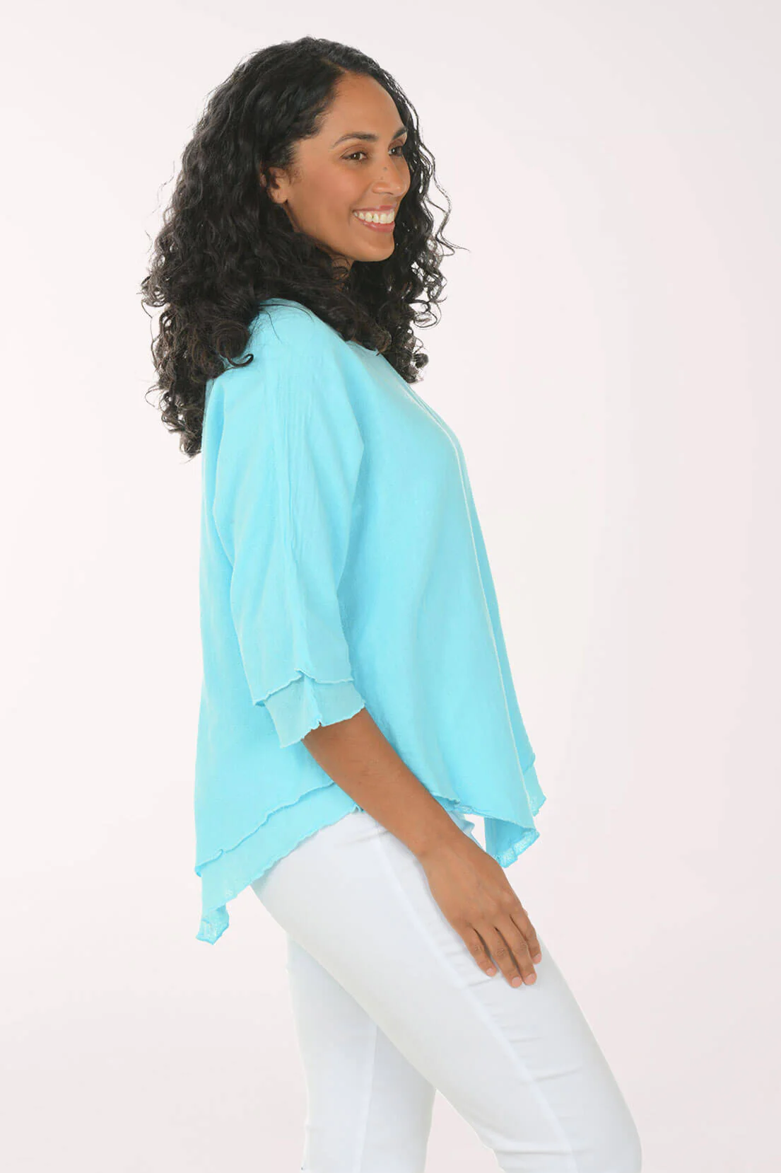 Dolman Double Layer Crinkle Top - Image 2