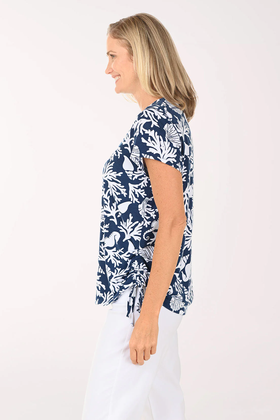 Seahorses Side Shirred Tee - Image 2