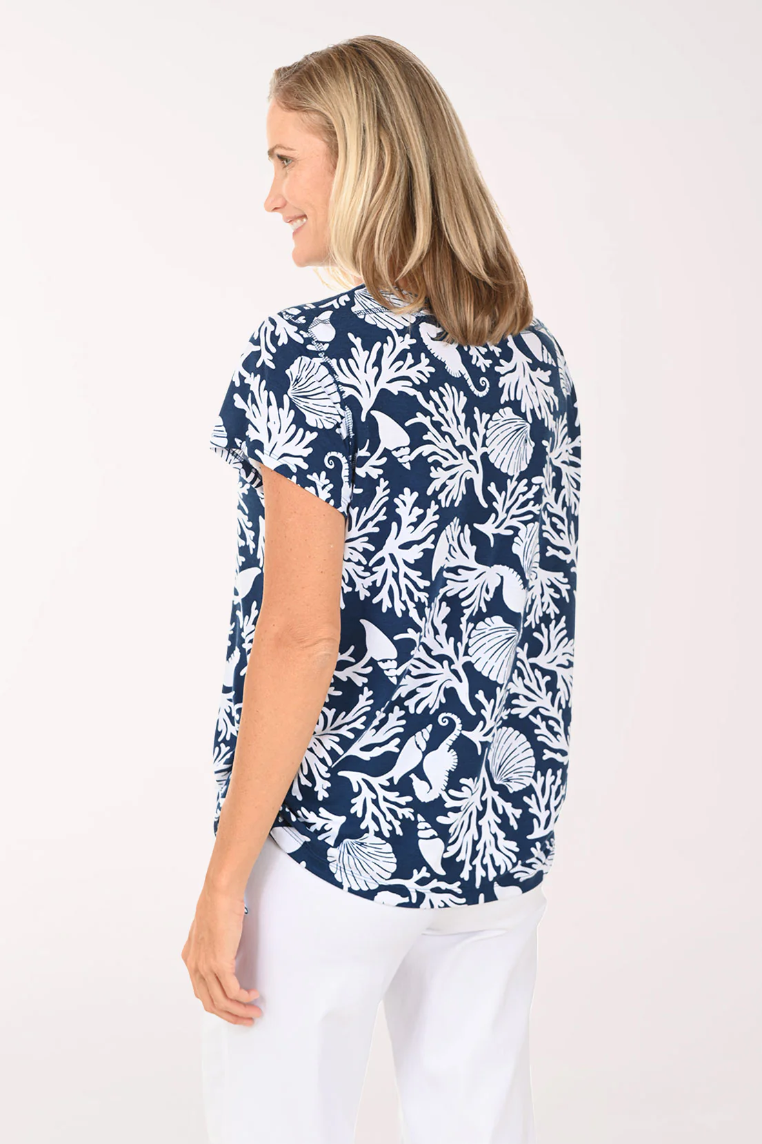 Seahorses Side Shirred Tee - Image 3