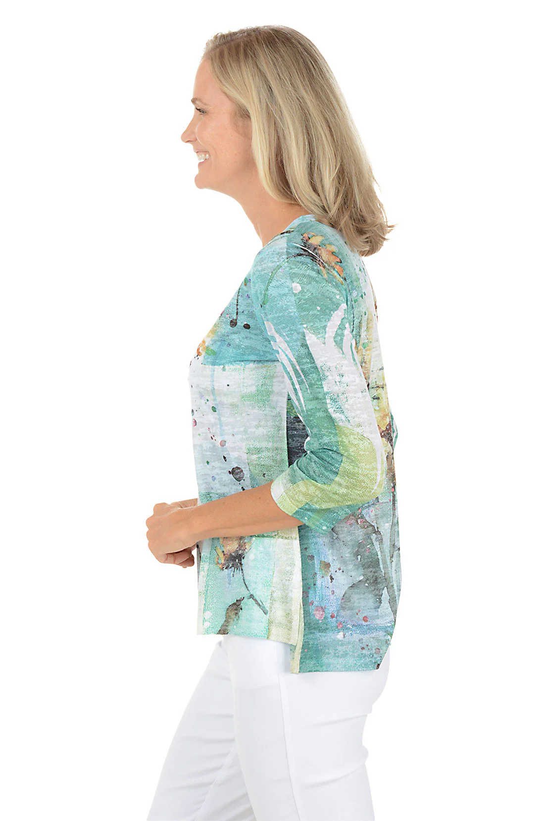 Sundance Burnout High-Low Knit Top - Image 2