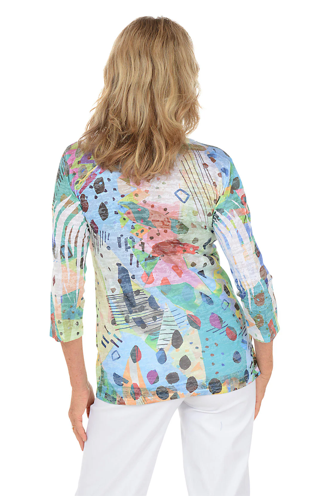 Mod Burnout High-Low Knit Top - Image 3