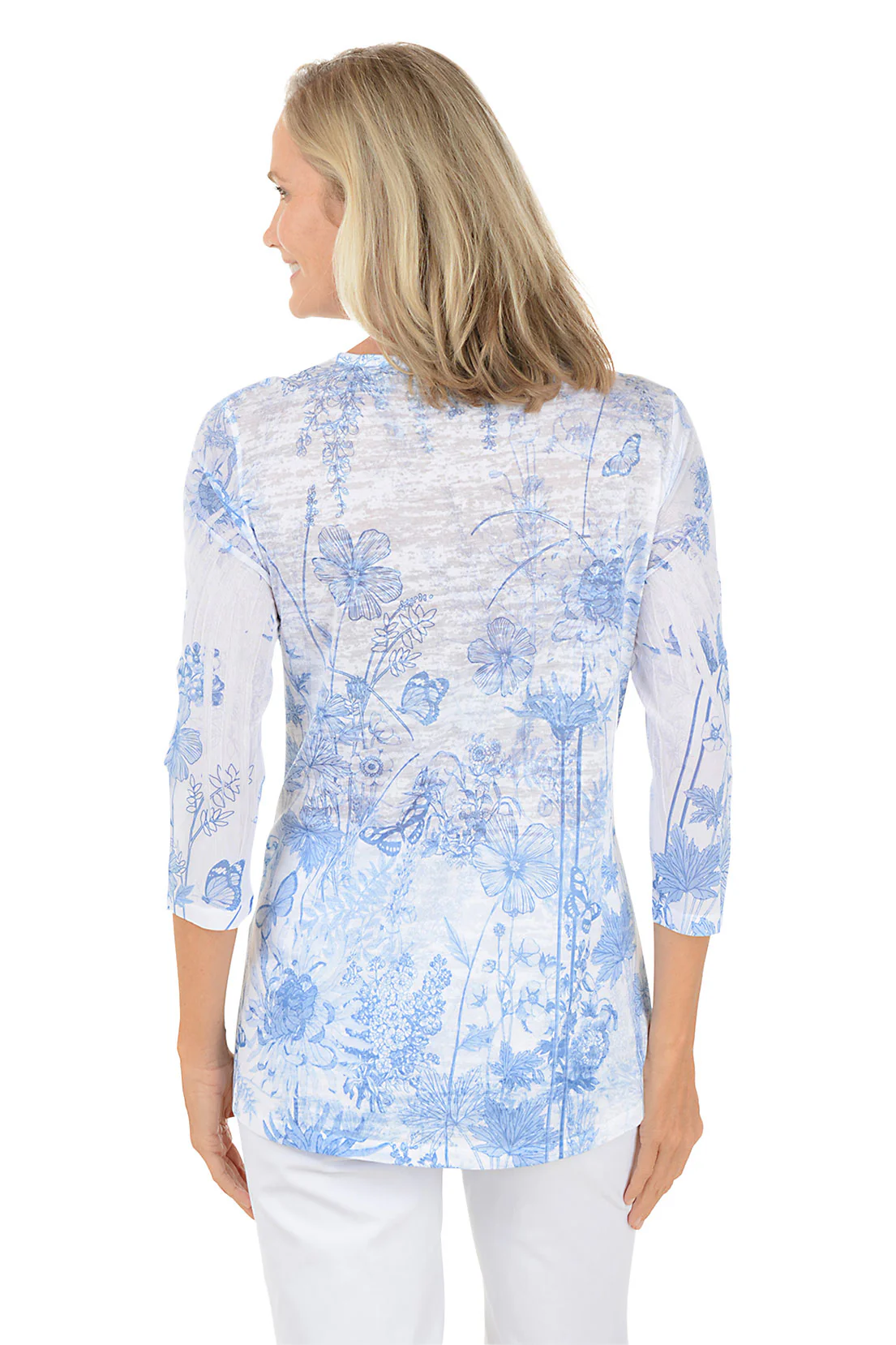 Eden Burnout Mesh Sleeve Tunic - Image 3