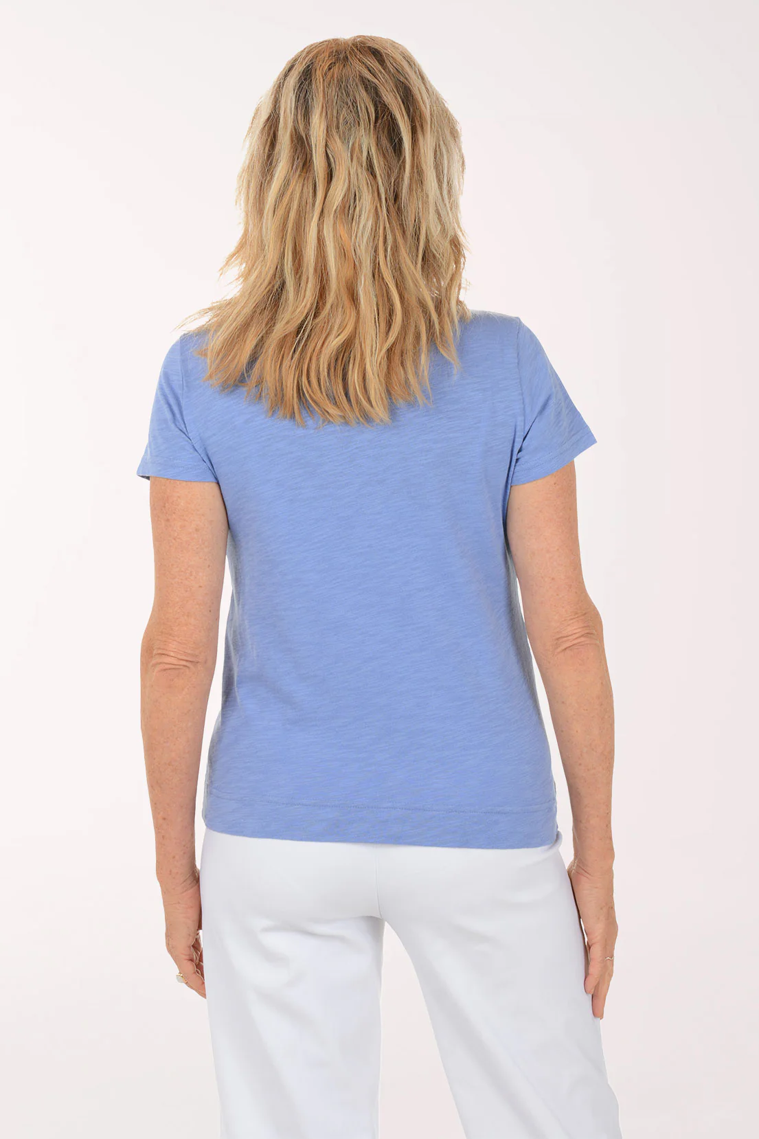 Baja Blue Starfish Cotton V-Neck Tee - Image 4