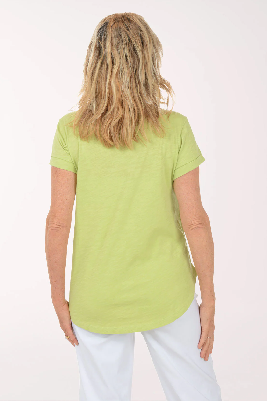 Kiwi Sunflower Cotton Cuffed Sleeve Tee - Image 3