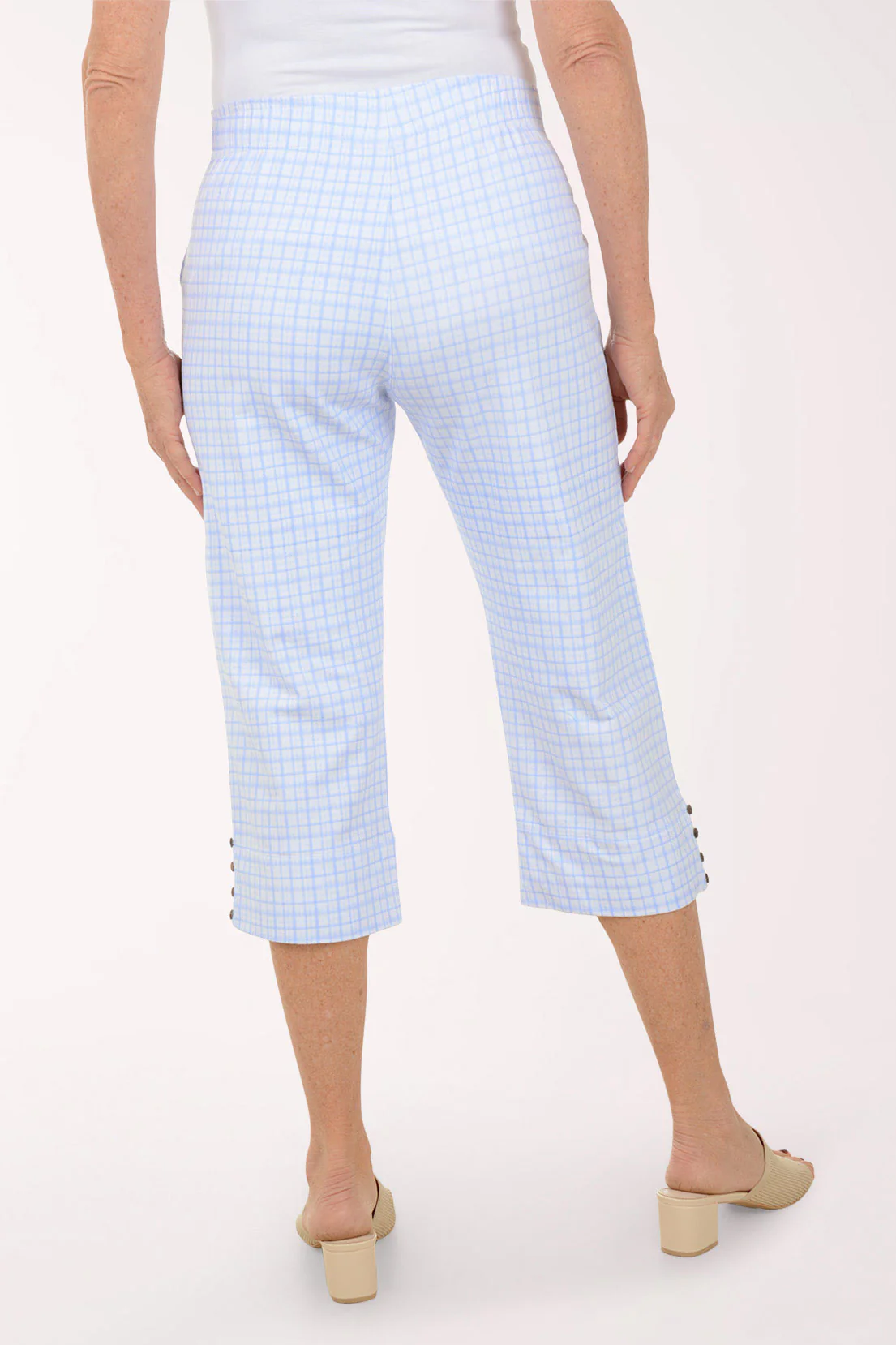 Plaid Pull-On Capri Pant - Image 4