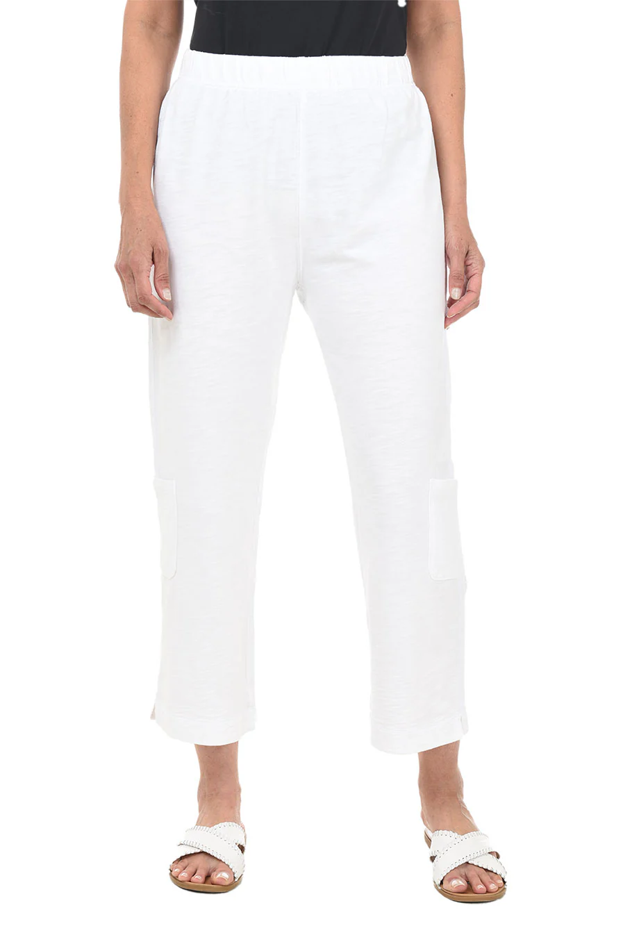 Denim Pull-On Cargo Crop Pant - Image 4