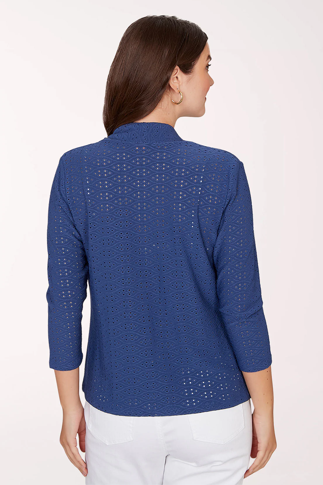 Smooth Sailing Eyelet Cascading Cardigan - Image 3