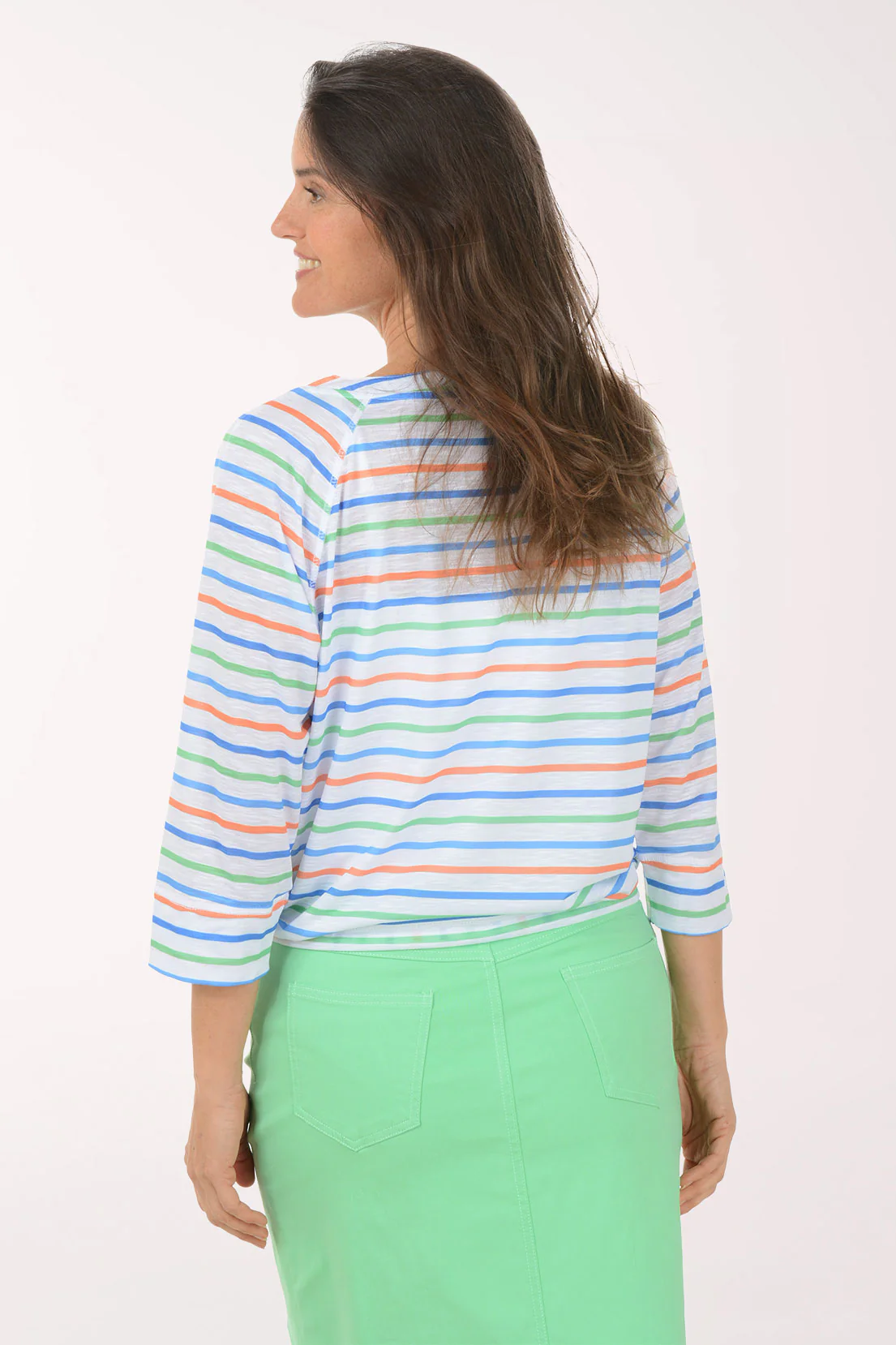 Petite Sun And Games Striped Henley Top - Image 3