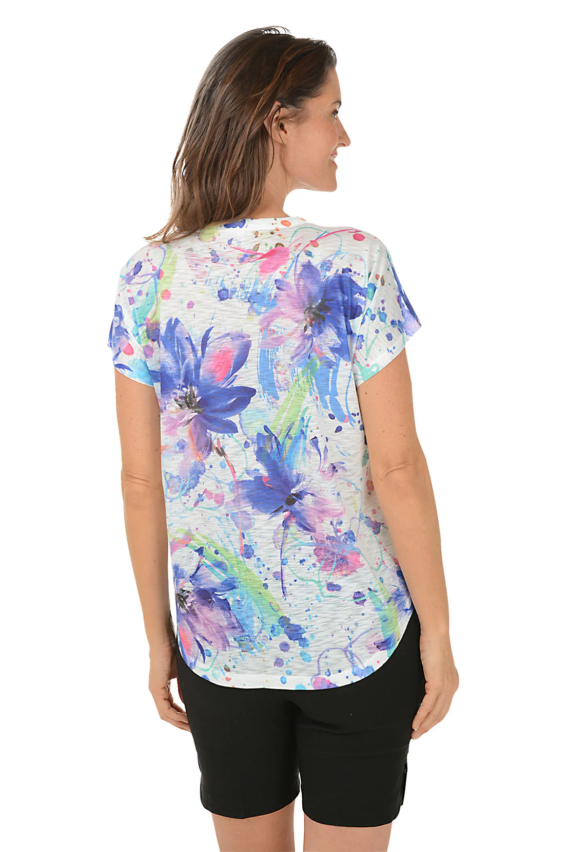Petite Sophia Short Sleeve Slub Knit Top - Image 4