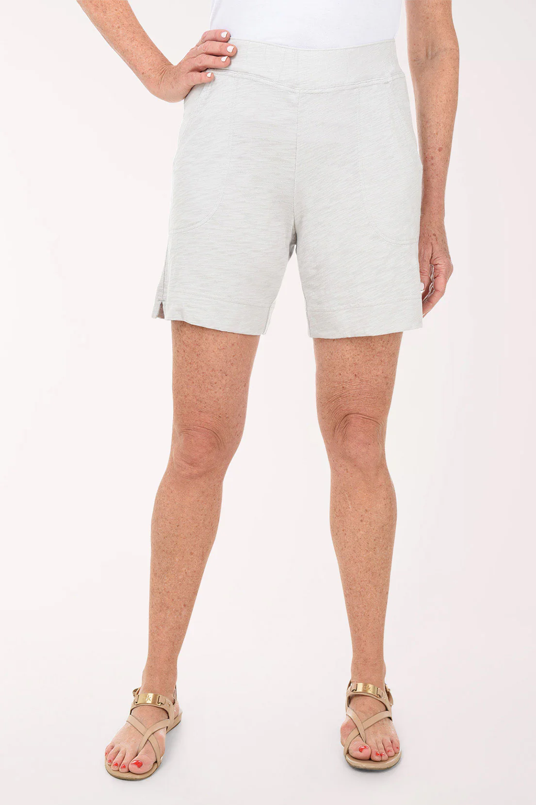 Pull-On Cotton Slub-Knit Short - Image 6