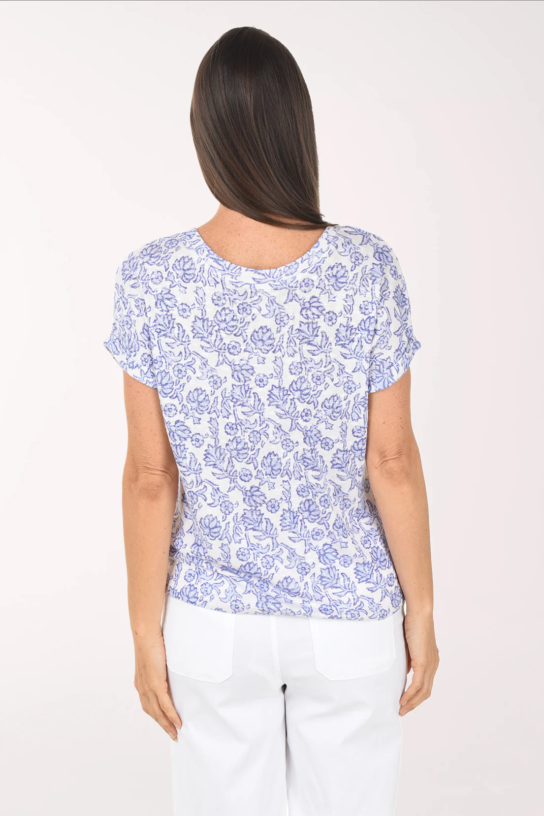 Saltwater Floral V-Neck Tee - Image 3