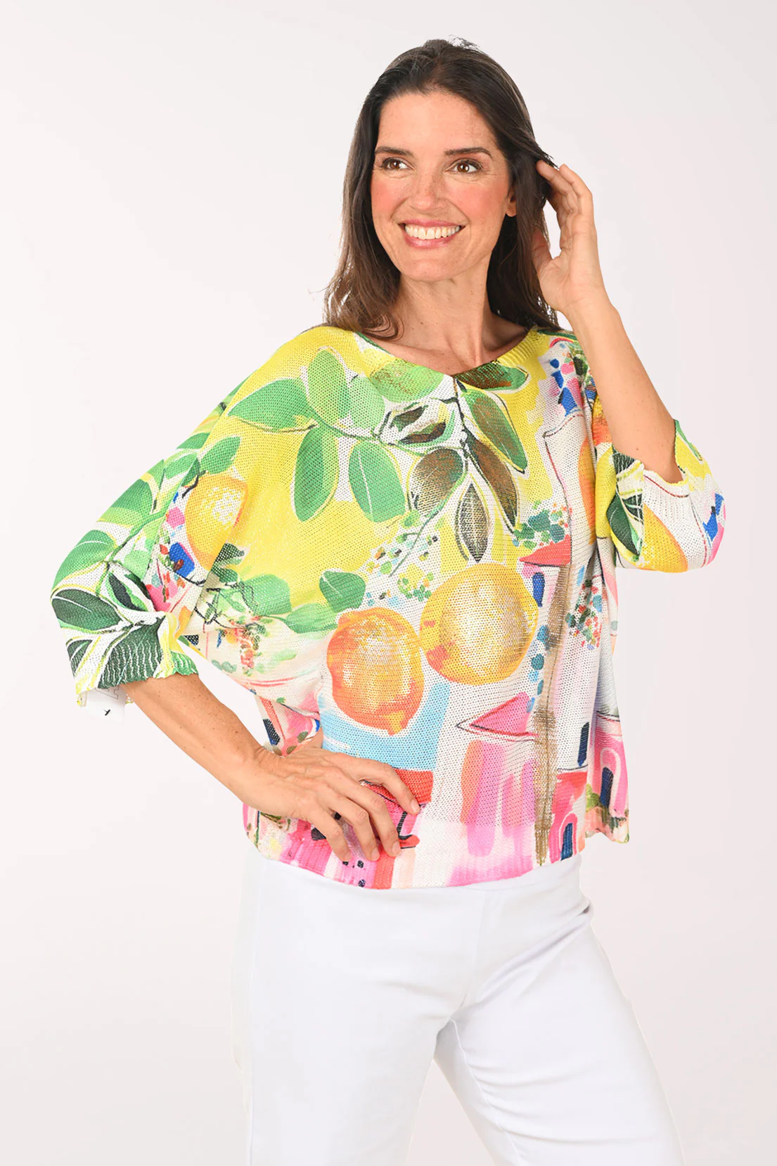 Golden Amalfi Lemon Dolman Sleeve Sweater - Image 2