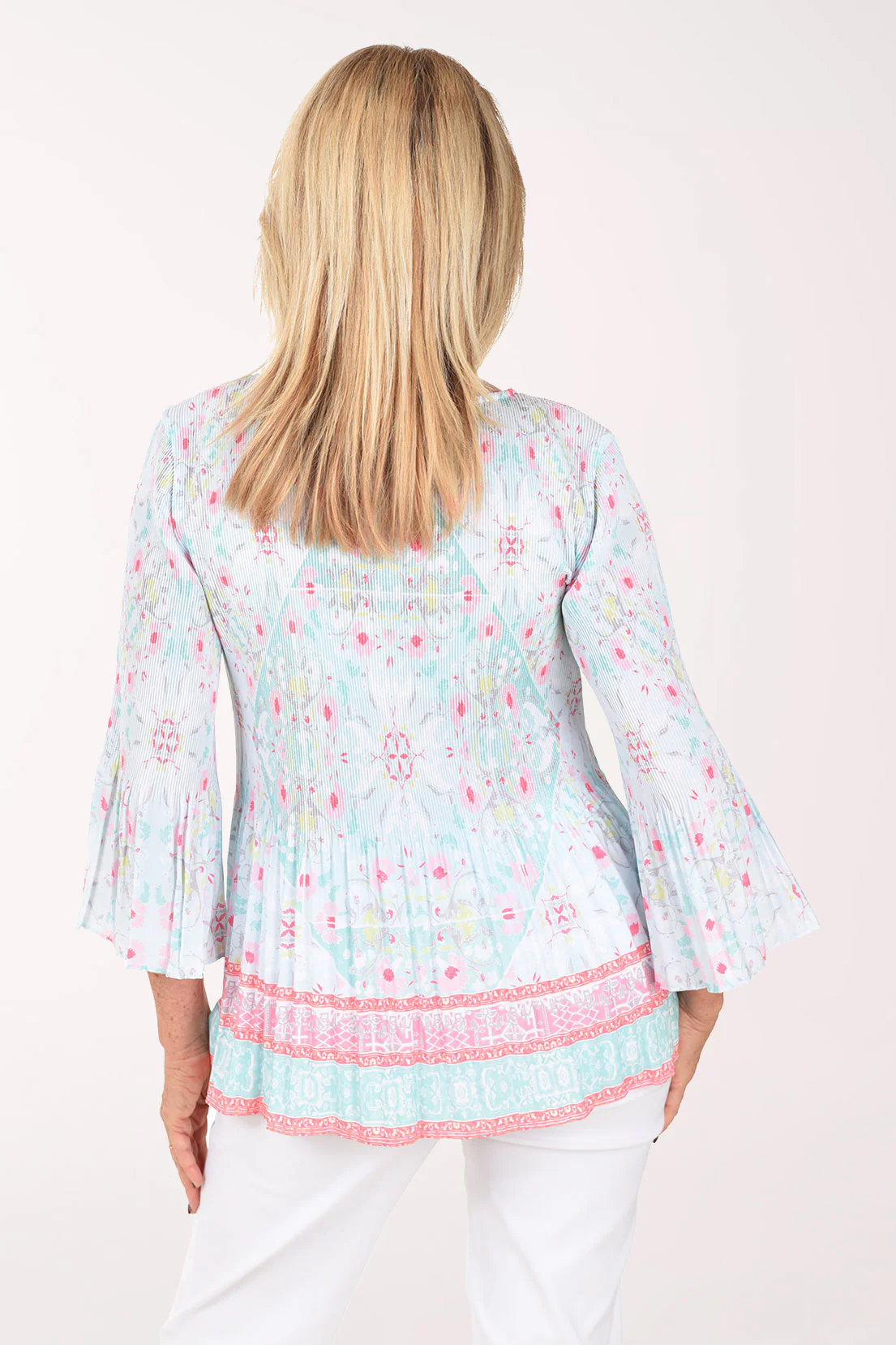 Petite Renaissance Romance Tapestry Print Pleated Blouse - Image 3