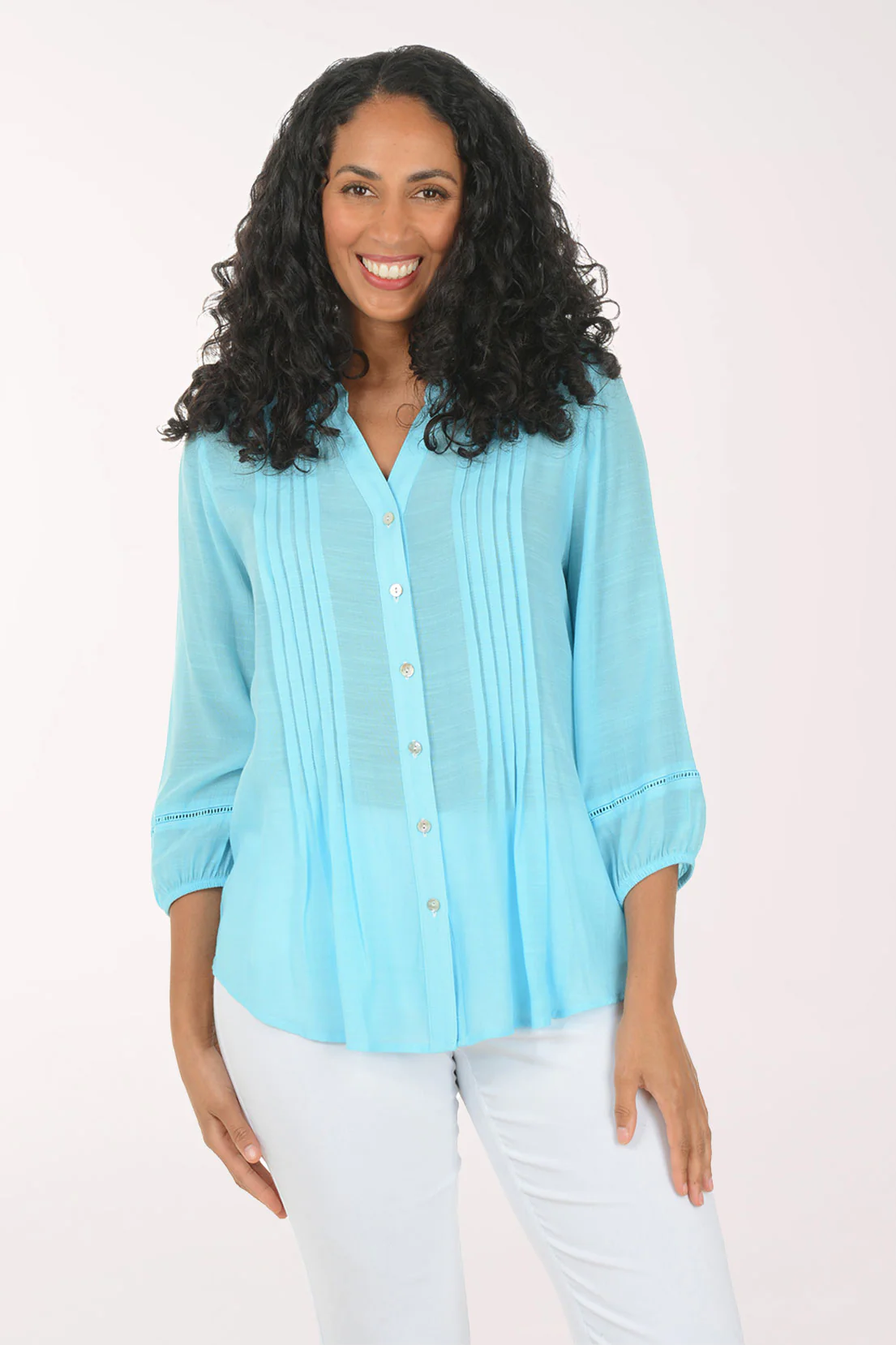 Puffed Sleeve Pleated Shirt