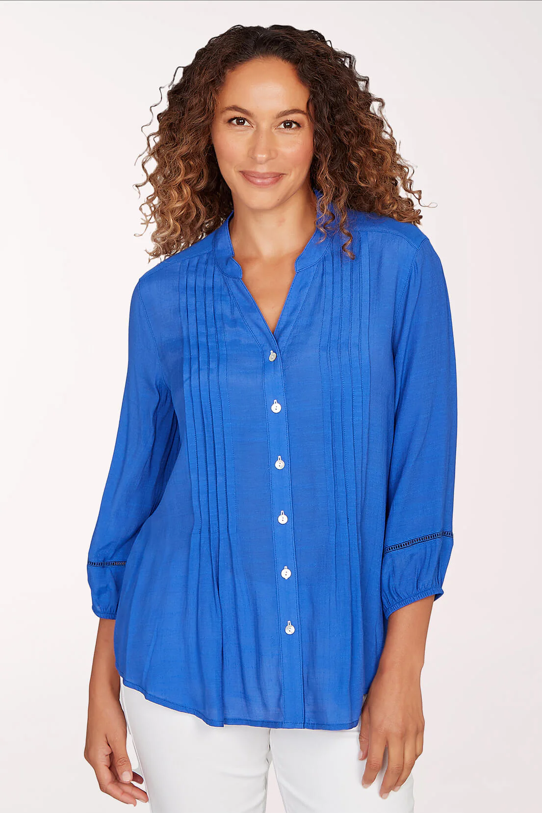 Puffed Sleeve Pleated Shirt - Image 8