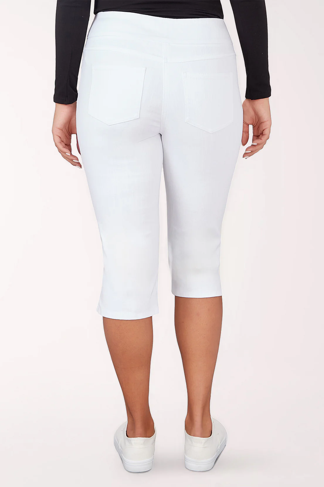 Extra Stretch White Denim Clamdigger Pant - Image 2