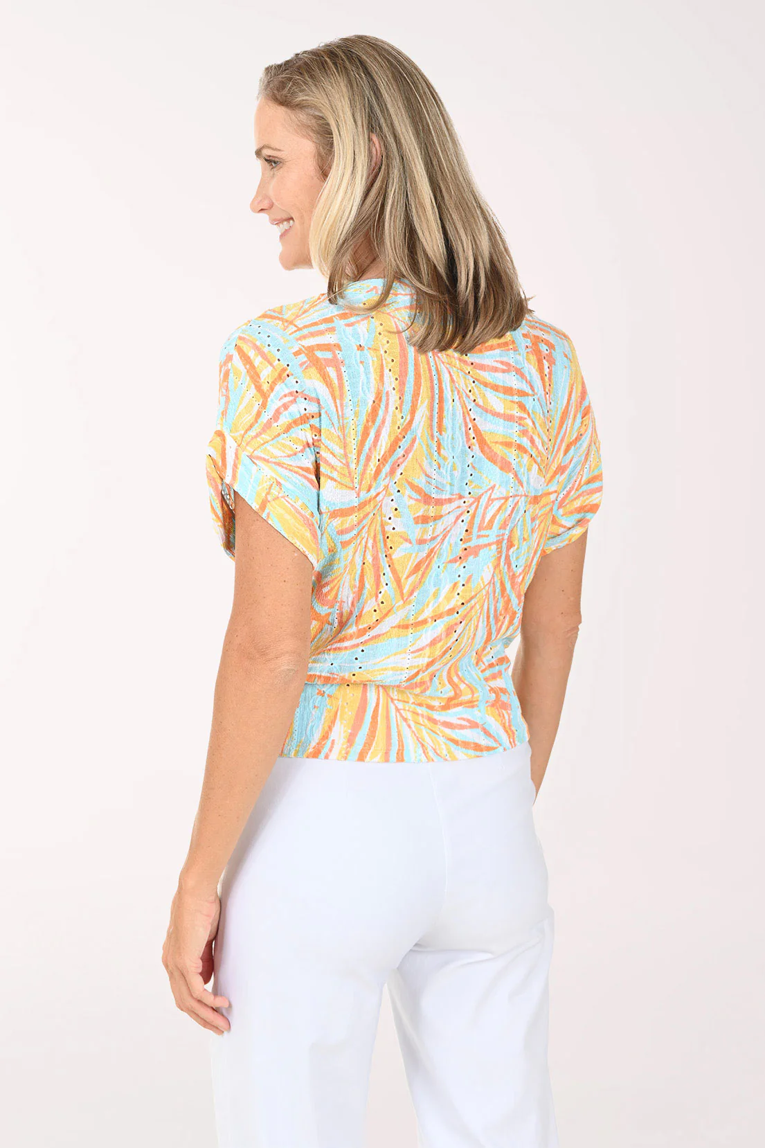 Petite Fun In The Sun Breezy Leaf Shirt - Image 3