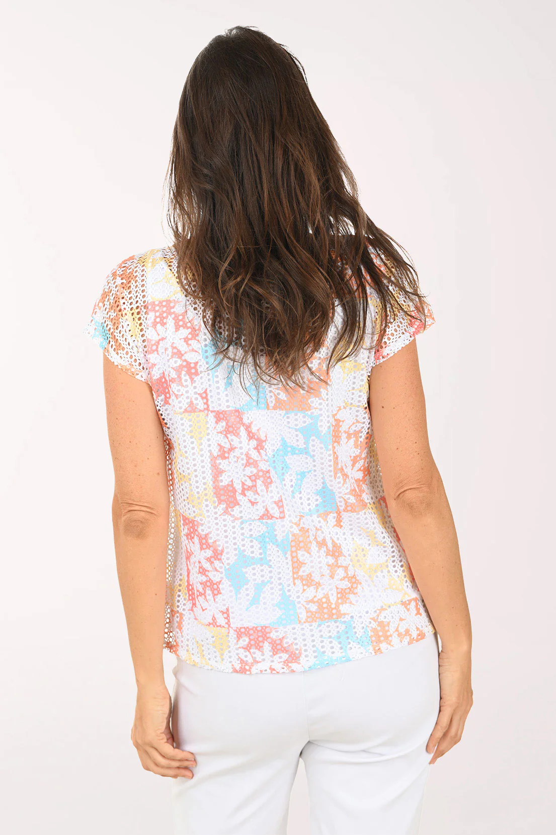 Fun In The Sun Floral Mesh Top - Image 3
